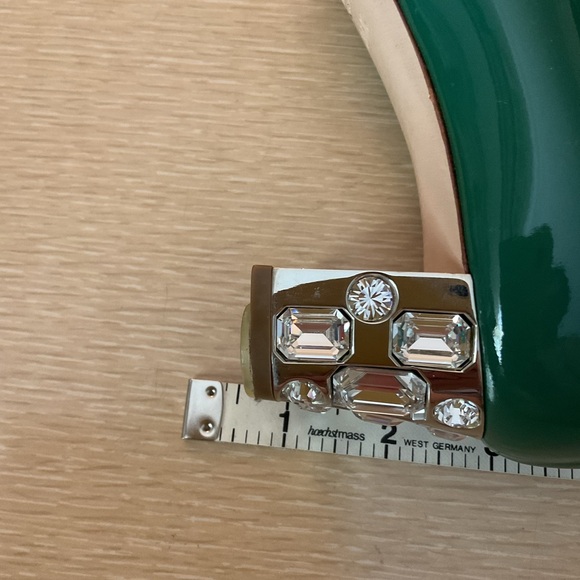 Fabulous Miu Miu patent leather pumps with rhinestone heels WORN ONCE size 36.5 - Picture 10 of 12